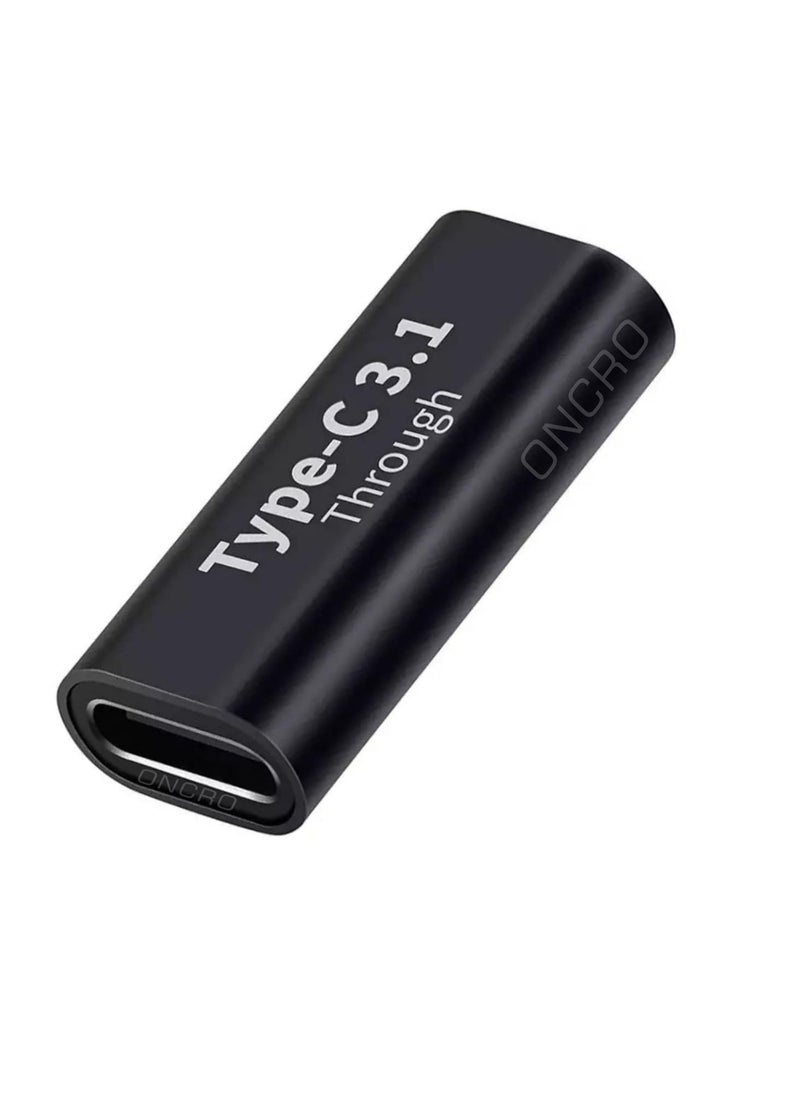 Generic - ONCRO® C to c adapter, type c female to female, type c extender, type c to c female plug adapter, usb 3.1 type c adapter extension cord for laptop, tablet, mobile phone - Image 1