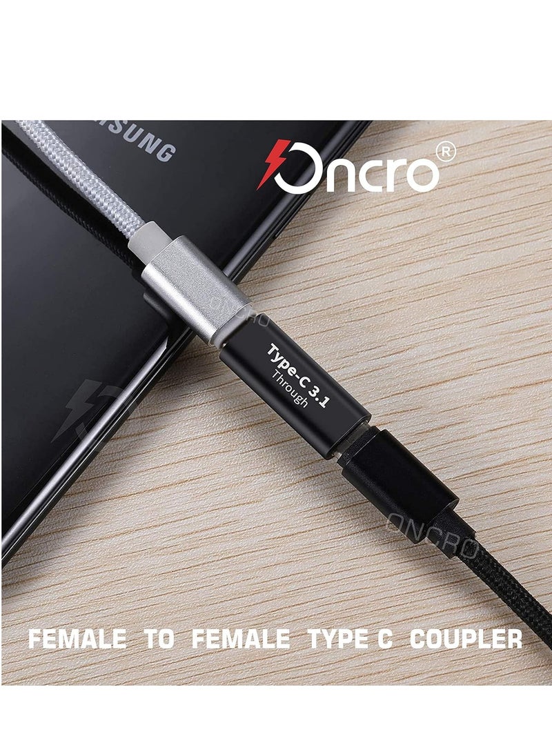 Generic - ONCRO® C to c adapter, type c female to female, type c extender, type c to c female plug adapter, usb 3.1 type c adapter extension cord for laptop, tablet, mobile phone - Image 1