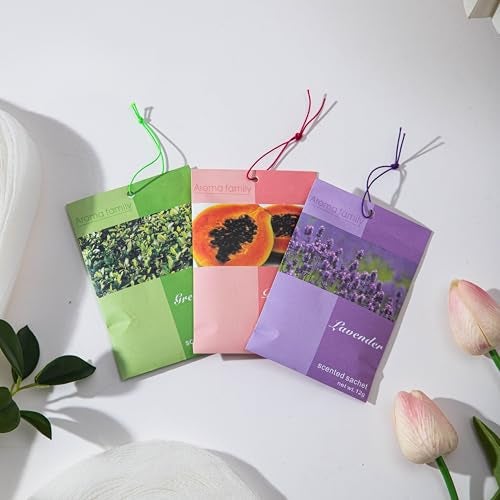 Style Keepers 12 Pack Random Fragrance Pouch Natural Powder 10gm Each Sachet Scent Long Lasting Air Freshener for Wardrobe, Cupboard, Home, Shoe Rack, Office, Bathroom, Closet, Car, Travel Bag (12) - Image 4