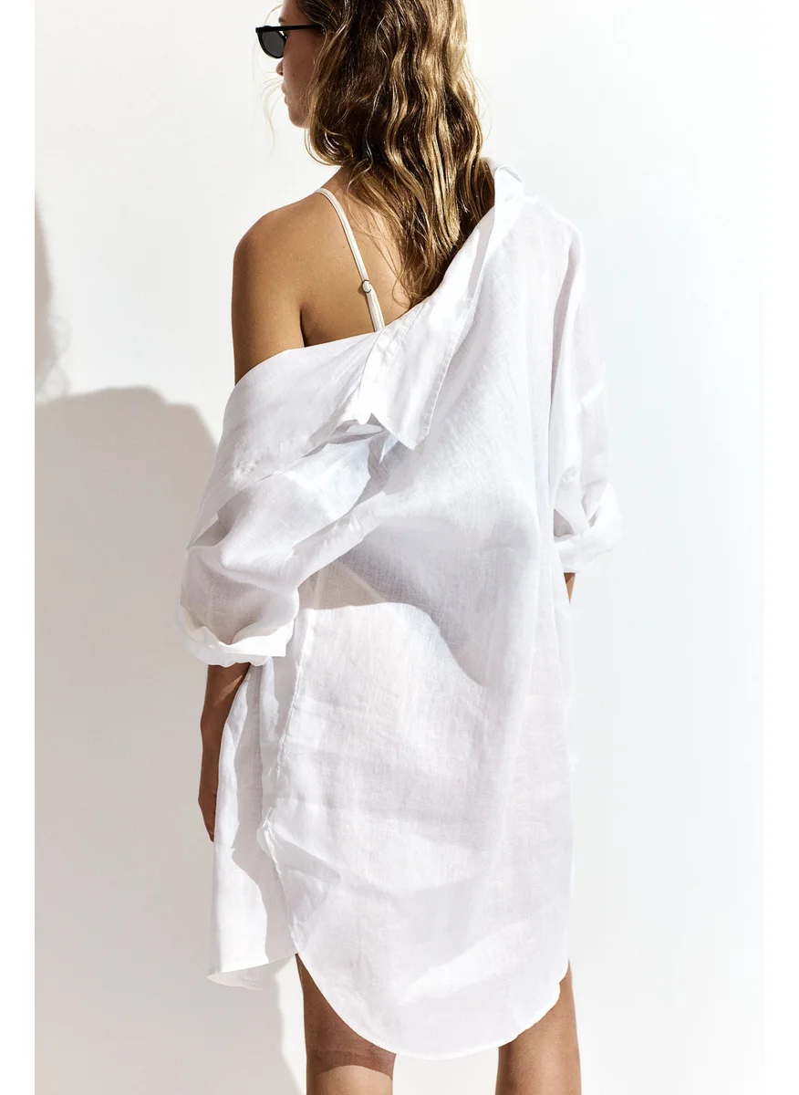 اتش اند ام Linen Beach Shirt