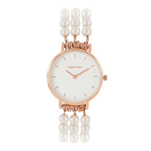 Joker & Witch Rosette 30mm White Dial 18mm White Metal Alloy Watch for Women - Image 1