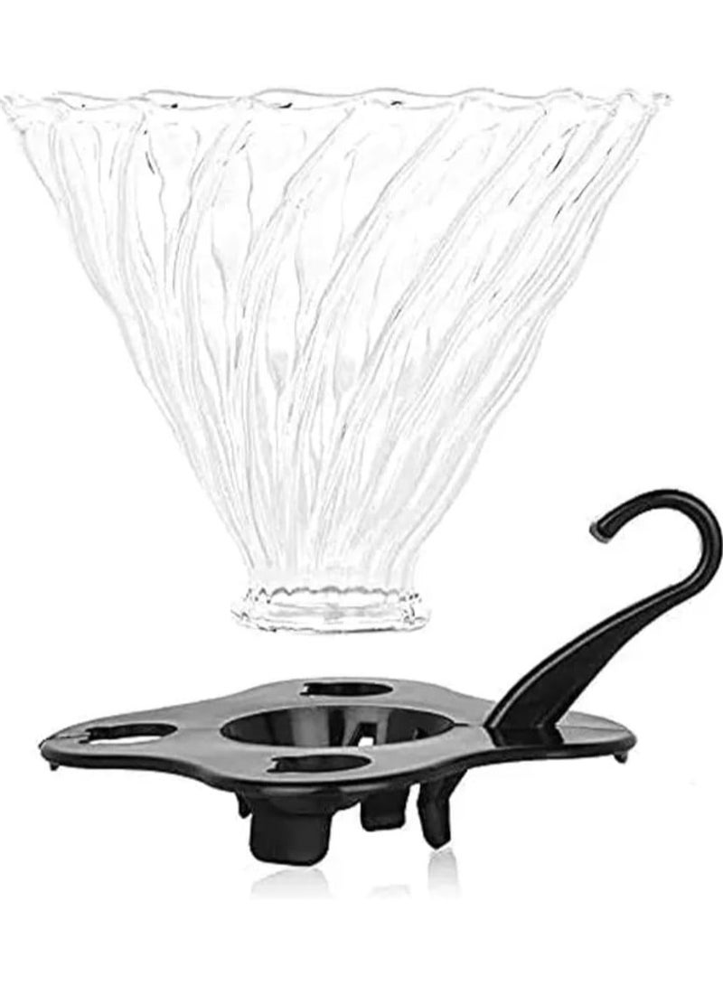 Doppio DOPPIO 12 Pcs V60 Premium Pour Over Electric Coffee Maker | Electric Grinder Dripper Set, Coffee Server Pot Size 02, V60 Glass Coffee Dripper with Wood Stand Dripper, Scale (Premium Kit)  - Image 5
