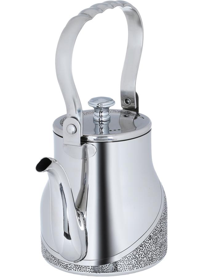 السيف  إبريق فولاذي سعة 1.2 لتر منقوش باللون الفضي - Image 2