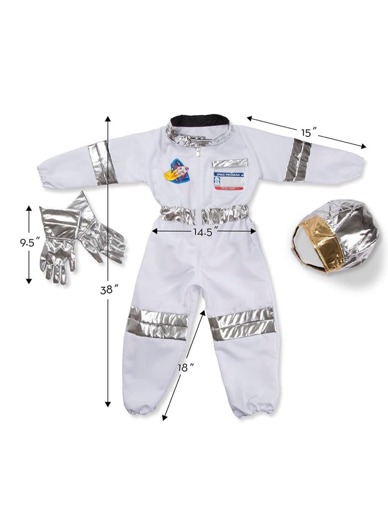 زي رائد الفضاء "المستكشف الفضائي" للأطفال (بدلة بيضاء لامعة) - Image 1