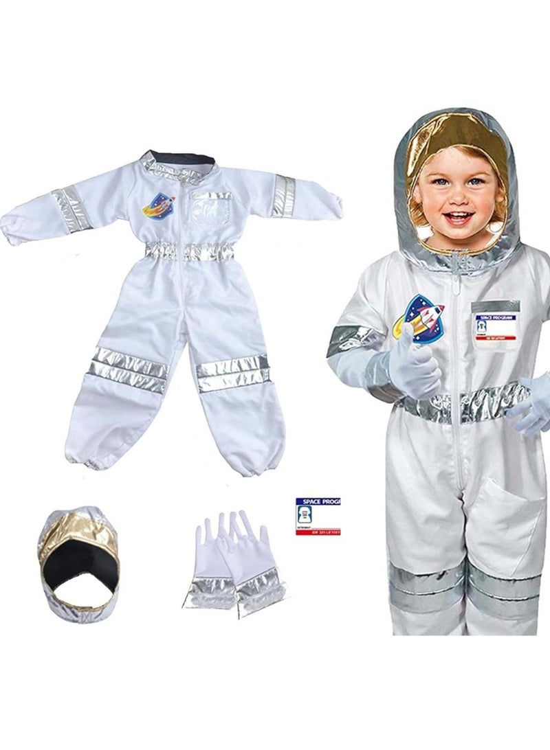 زي رائد الفضاء "المستكشف الفضائي" للأطفال (بدلة بيضاء لامعة) - Image 2