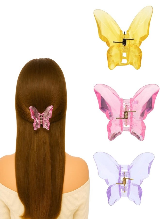 RedChimes 3Pcs Korean Stylish Pearl Butterfly Clutcher Vibrant Multicolor Everyday Styling And Chic Fashion Looks Everyday Wear for Women & Girls Hair Accessories - Image 1