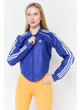 adidas Originals Women Sportswear Fit Long Sleeves Outdoor Detachable Track Jacket, Blue  - Image 1