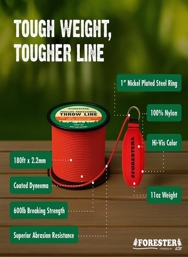FORESTER Arborist Throw Line Kit | 15oz Throw Weight & 180ft Throw Rope | Pro Slick 100% Dyneema Throw Line Rope | Arborist Equipment for Tree Climbing - Image 3