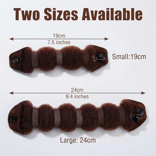 erioctry 3Pcs Women Lady Girls Magic Hair Styler Hair Twist Buds Sponge Hot Bun Ring Styling Maker Donut Bun Maker for Women and Girls1 large2 small - Image 3