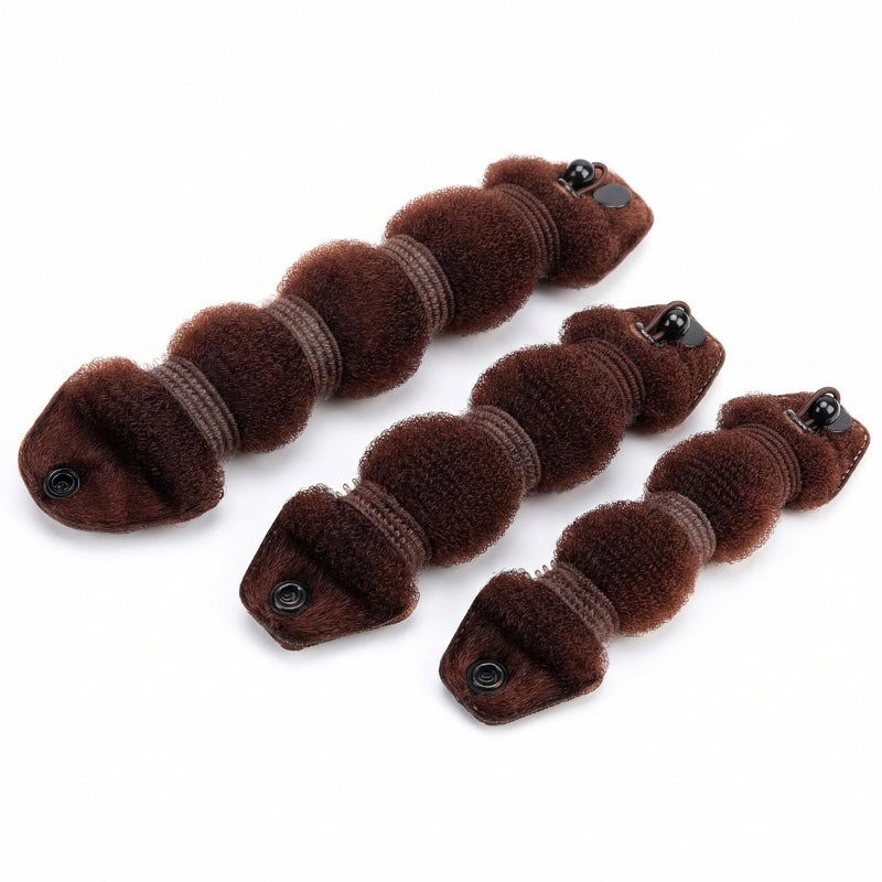 erioctry 3Pcs Women Lady Girls Magic Hair Styler Hair Twist Buds Sponge Hot Bun Ring Styling Maker Donut Bun Maker for Women and Girls1 large2 small - Image 2