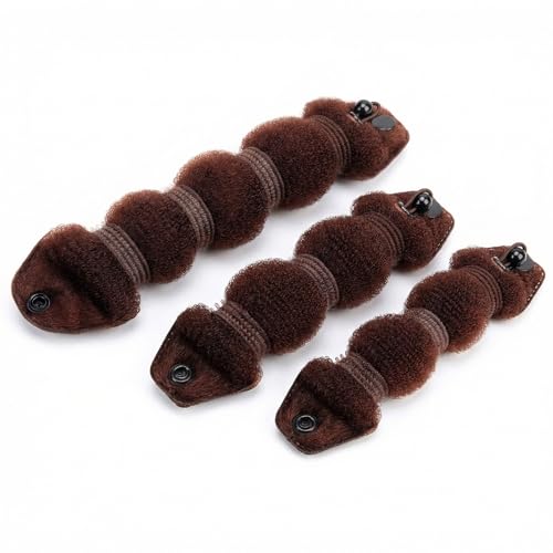 erioctry 3Pcs Women Lady Girls Magic Hair Styler Hair Twist Buds Sponge Hot Bun Ring Styling Maker Donut Bun Maker for Women and Girls1 large2 small - Image 1