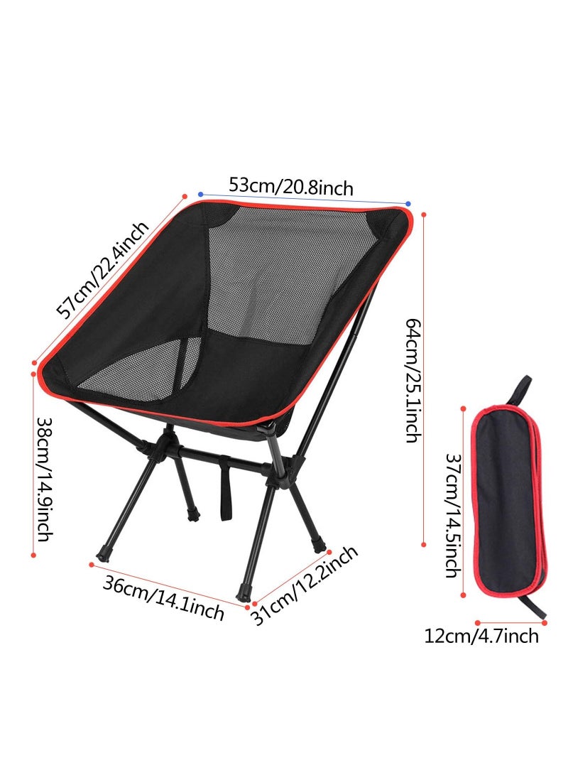 SYOSI Folding Camping Chairs, Lightweight Camping Chairs, Portable Ultralight Folding Chair, Compact Backpacking Camp Chairs with Carry Bag, for Outdoor, Camping, Picnic, Fishing, Hiking and More  - Image 3