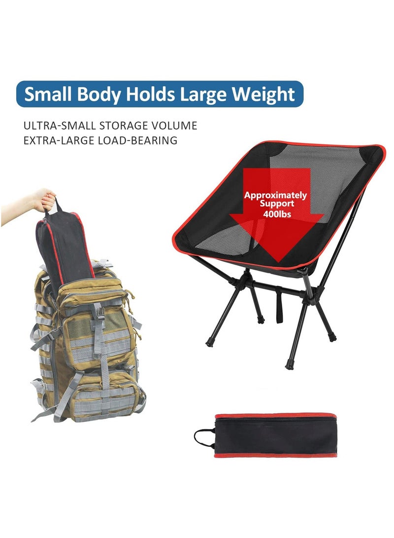 SYOSI Folding Camping Chairs, Lightweight Camping Chairs, Portable Ultralight Folding Chair, Compact Backpacking Camp Chairs with Carry Bag, for Outdoor, Camping, Picnic, Fishing, Hiking and More  - Image 4