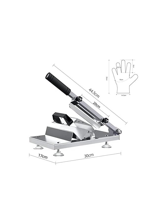 vesus Frozen Meat Slicer, Stainless Steel Meat Cutter Beef Lamb Roll Food Slicer Adjustable Thickness Slicer for Home Meat, Bread Cooking Hot Pot Meat Slicer  - Image 2