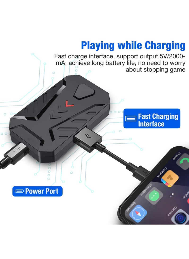 Arabian Gear - 4 In 1 Mobile gaming Combo pack Including Keyboard And Mouse Wired RGB Gaming Mouse 35 Keys Single-Hand Gaming Keyboard P8 Portable Android Keyboard Mouse Converter Combo Mobile Gaming - Image 1