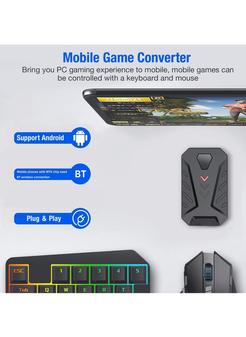 Arabian Gear - 4 In 1 Mobile gaming Combo pack Including Keyboard And Mouse Wired RGB Gaming Mouse 35 Keys Single-Hand Gaming Keyboard P8 Portable Android Keyboard Mouse Converter Combo Mobile Gaming - Image 1