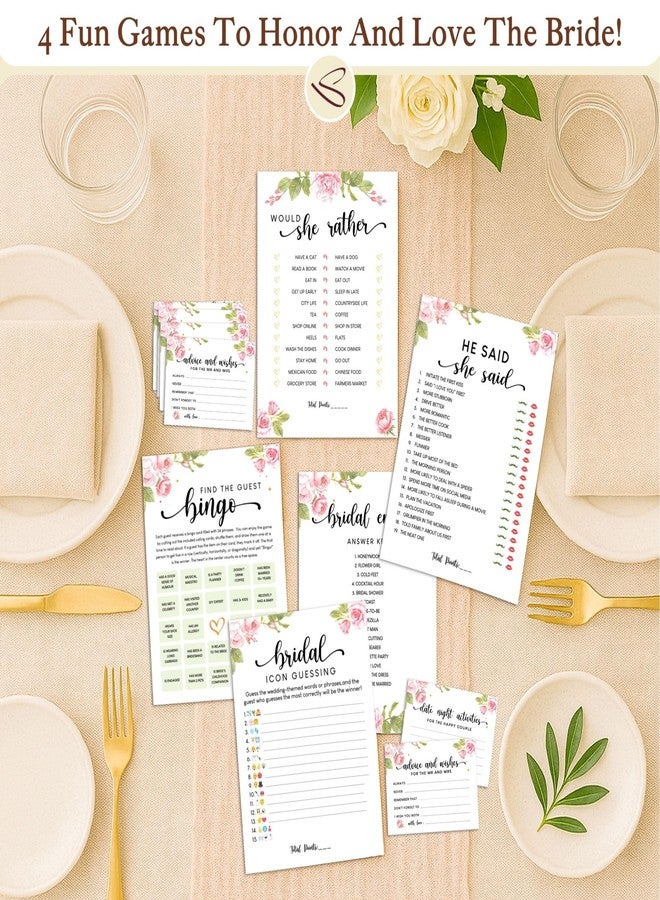 STOFINITY ألعاب حفل توديع العزوبية من ستوفينيتي (30 ضيفًا) - نصائح وأمنيات للعروسين، لعبة بينغو "ابحث عن الضيف"، لعبة "هل تفضلين؟"، لعبة "قال هو قالت هي؟"، أفكار لألعاب الحفلات لتزيين حفل توديع العزوبية. - Image 4