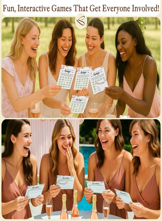 STOFINITY ألعاب حفل توديع العزوبية من ستوفينيتي (30 ضيفًا) - نصائح وأمنيات للعروسين، لعبة بينغو "ابحث عن الضيف"، لعبة "هل تفضلين؟"، لعبة "قال هو قالت هي؟"، أفكار لألعاب الحفلات لتزيين حفل توديع العزوبية. - Image 5