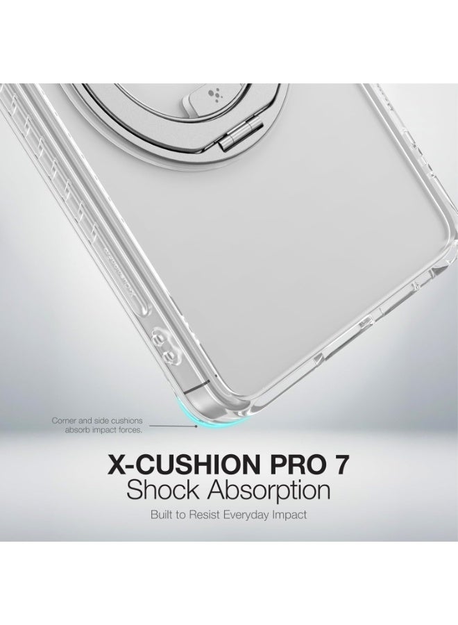 AMAZINGthing حافظة Titan Pro MagSpin لهاتف Samsung Galaxy S26 ULTRA [12 قدم] حماية من السقوط مع قاعدة حلقة دوارة 360° متوافقة مع غلاف MagSafe - شفافة - Image 4