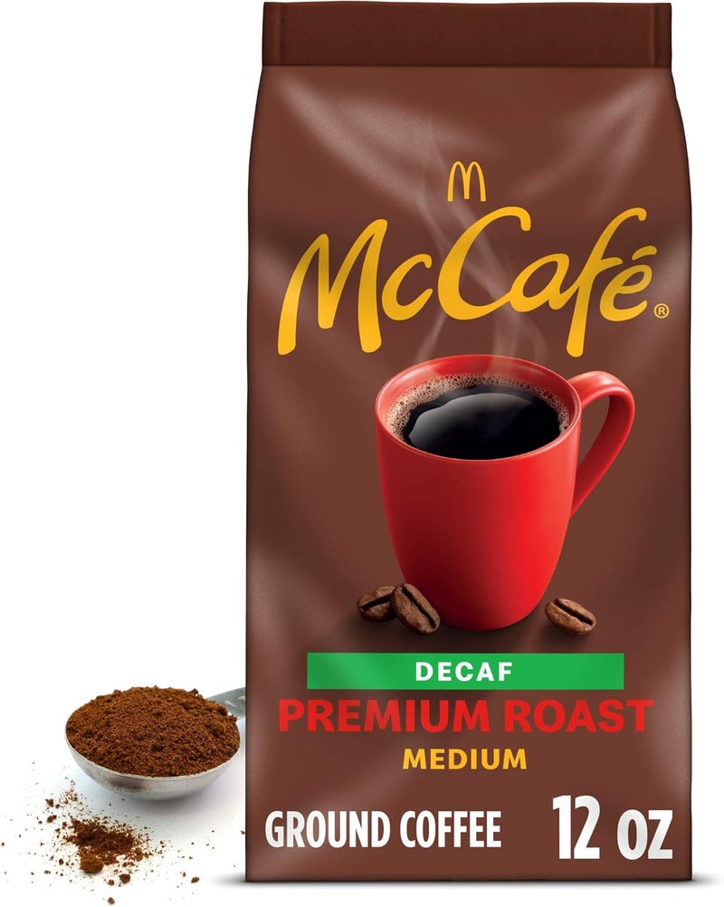 McCafe McCafé Premium Roast Decaf Ground Coffee, 12 Ounce Bag - Image 1