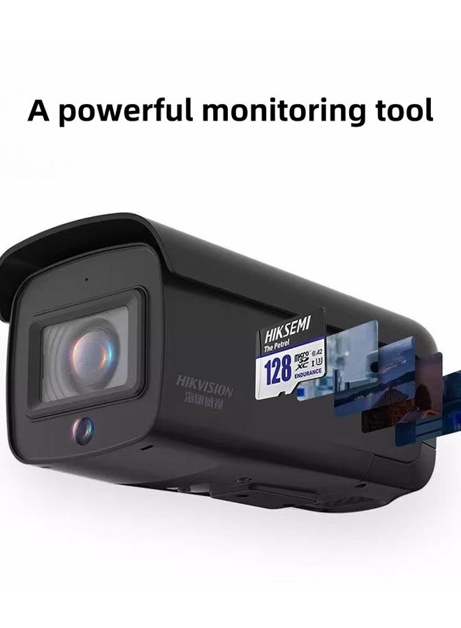 HIKSEMI The Petrel Endurance 128GB Micro SDXC TF Card, A2 V30 U3 Surveillance Memory Card, With Read Speed Up To 100MB/s And Write Speed Up To 60MB/s, Is A Durable Micro SD Card Designed For Security Cameras, Dash Cams, And 4K Recording Devices. - Image 3