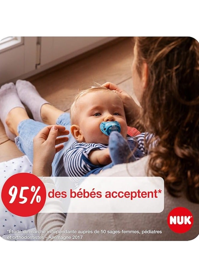 NUK Pacifiers | 2-Pack Soothers | Heart  Nipple | BPA-Free Silicone Pacifiers  |  Sleep Anti-Flatulence  |  Baby Teething Toy - Image 2