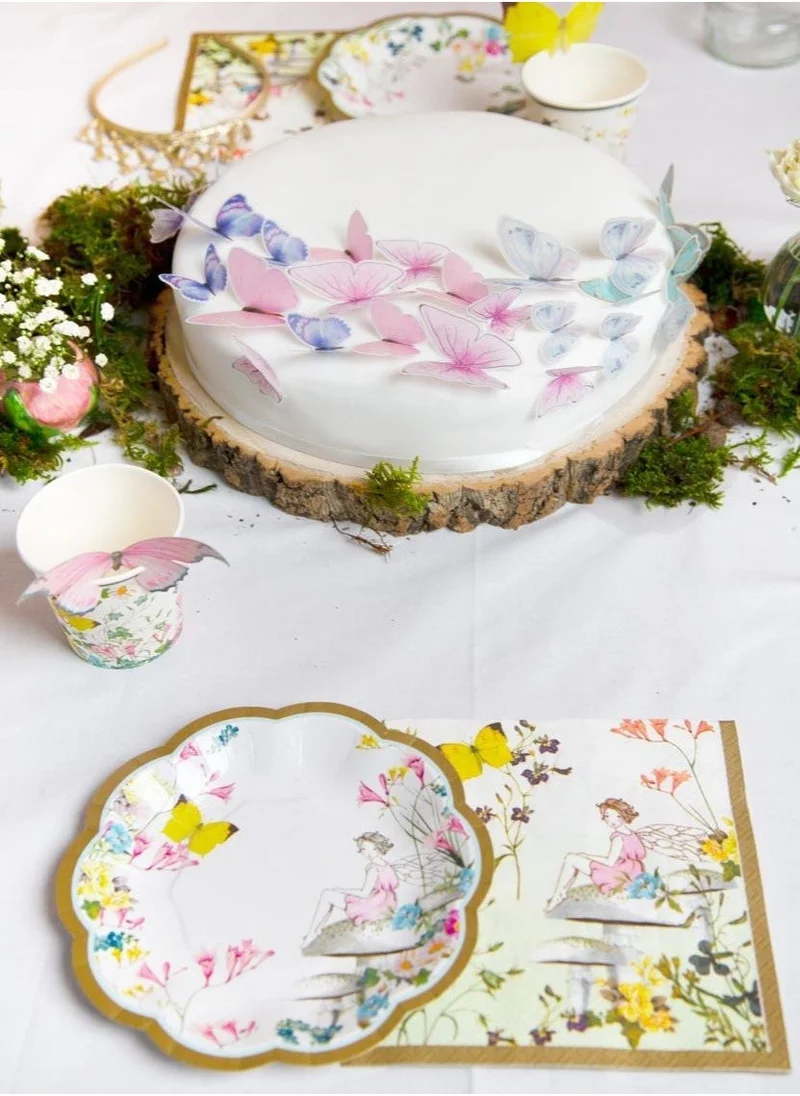 توكينج تيبلز Fairy & Butterfly Scalloped Edge Paper Plates 12 pack