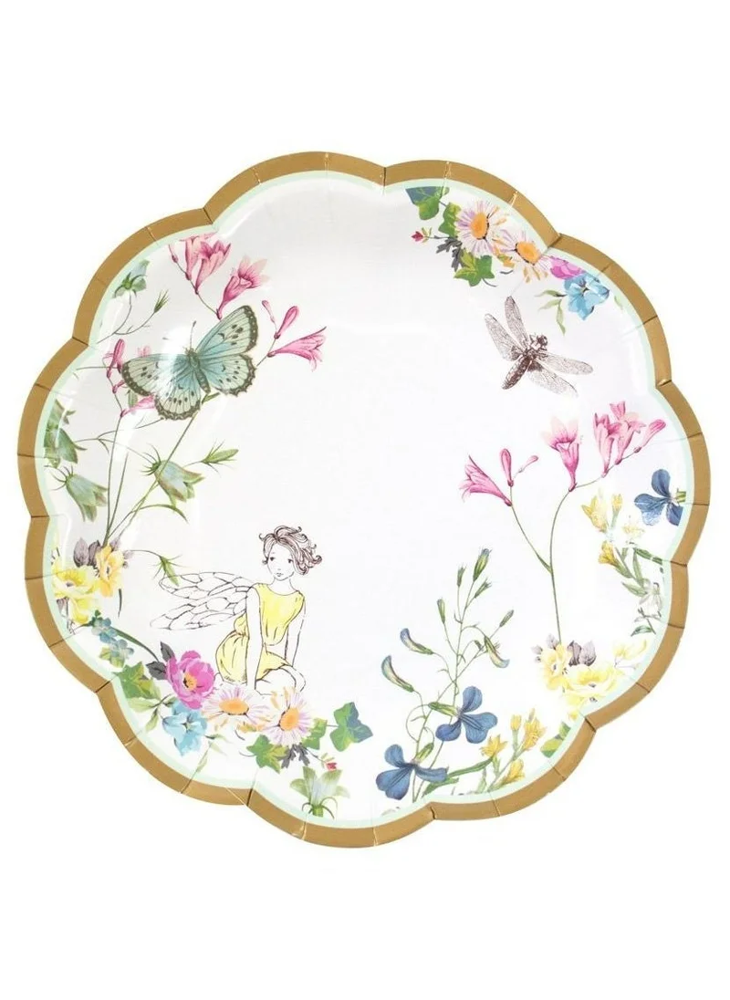 Talking Tables Fairy & Butterfly Scalloped Edge Paper Plates 12 pack