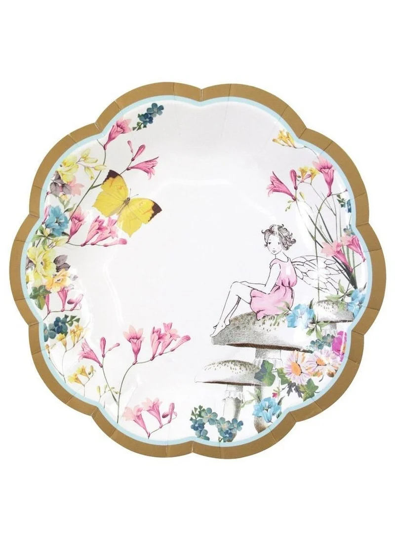 Talking Tables Fairy & Butterfly Scalloped Edge Paper Plates 12 pack
