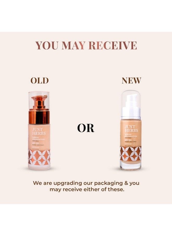 Just Herbs Serum Foundation For Face Makeup With Spf30+ Dewy Finish Full Coverage Waterproof Sweatproof Foundation For All Skin Types (Natural)  - Image 4