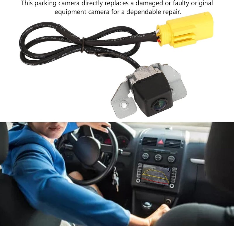 كلاراكو كاميرا احتياطية لوقوف السيارات الخلفية للسيارة، كاميرا احتياطية مقاومة للماء IP68 95790 2S011 95750 2B500 بديلة لسيارة هيونداي IX35 2009-2015 - Image 2
