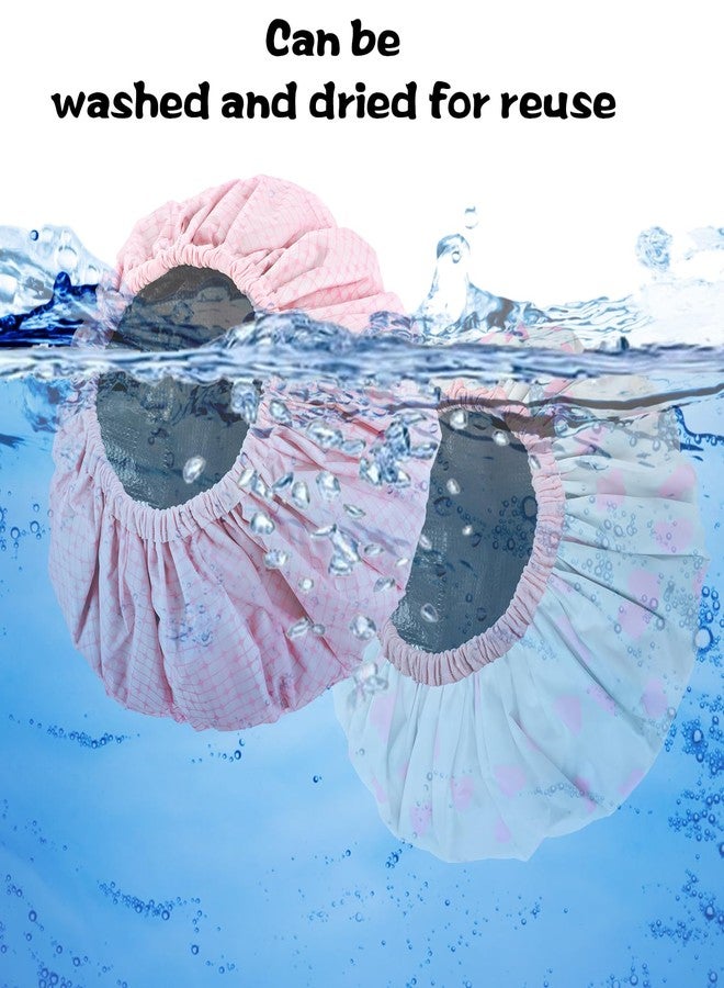 Prasacco 2 Pcs Pink Series Deep Conditioning Hot Oil Hair Treatment Caps - Waterproof, Double Layer, Reusable Shower & Steam Caps - Image 4
