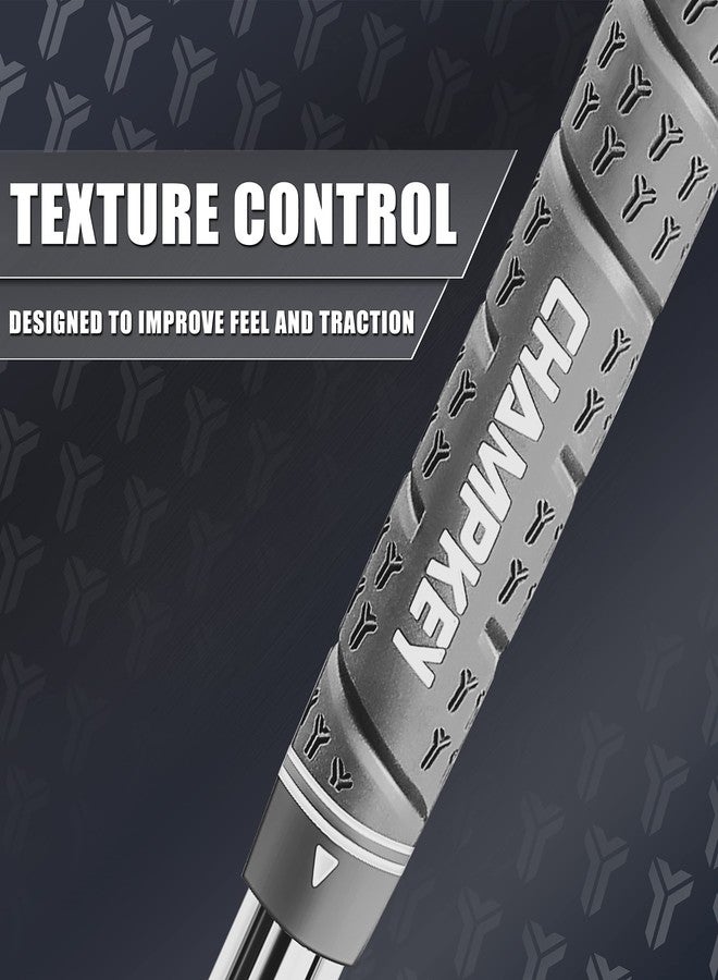 CHAMPKEY WRAP-Y Rubber Golf Grips 13 Pack Come with All Repair Kits｜High Feedback and Traction Golf Club Grips (Oversize, Gray) - Image 4