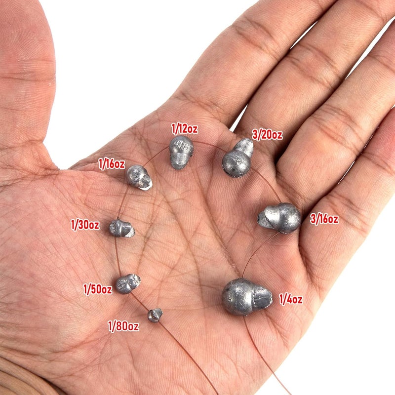 Dr.Fish 100 Pack Removable Split Shot Weights Lead Fishing Sinkers Fly Fishing Line Sinkers Reuseable Clip On Weights Freshwater Saltwater - Image 3