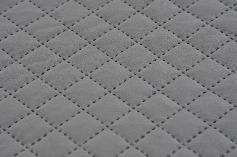 YUKU 200TC Solid Quilted Velvet Bed Runner Scarf with Matching Cushion Covers/Slipcover Mattress Protector/Bed Linen Scarf/Decorative Set for Bedrooms/Hotel Rooms/Guest Rooms (Grey) - Image 2