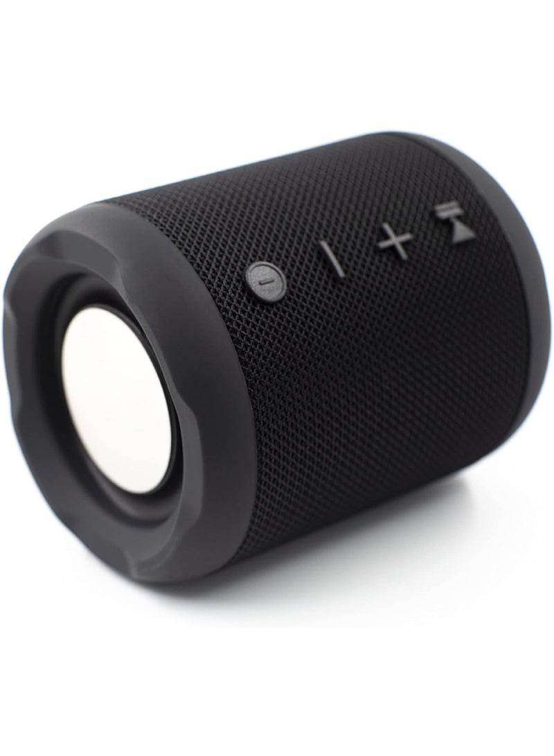 JUICE Boom 360 Portable Bluetooth Speakers, IPX5 Waterproof Wireless Speaker with 5W Loud Stereo, 360 Degree Sound, Outdoor Speaker with 10m Bluetooth Range, Deep Bass, 15H Playtime Wireless Stereo for Home, Outdoors, Hiking- Black - Image 1