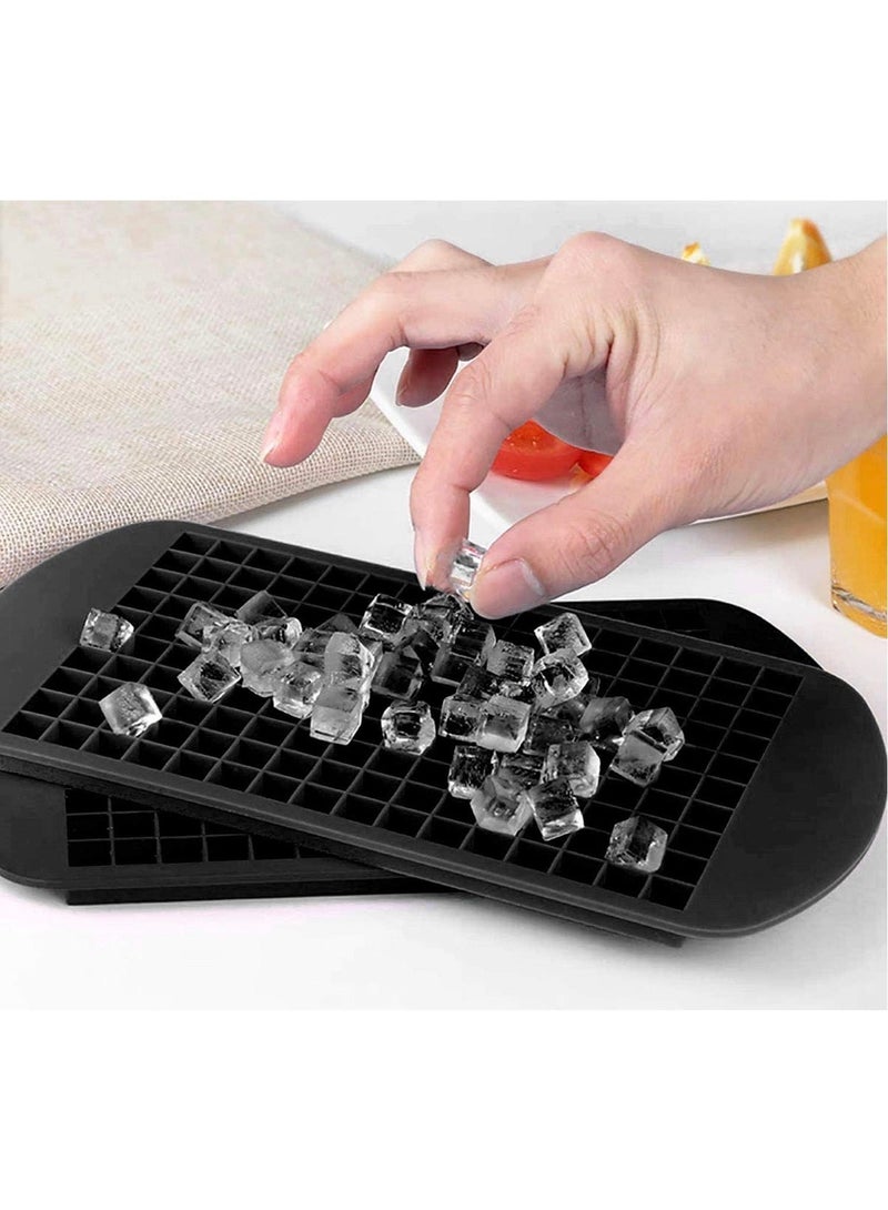 كلين ويف صينية مكعبات ثلج سيليكون صغيرة – قالب ثلج مسحوق سهل الفك مكون من 160 شبكة | ماكينة صنع ثلج مرنة ومناسبة للطعام وقابلة للتكديس لتخزين الكوكتيلات والقهوة والعصائر والفريزر - Image 1
