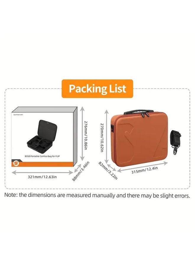 Orange Durable EVA Shoulder Bag for DJI FLIP Drone Portable Travel Photography - Image 3