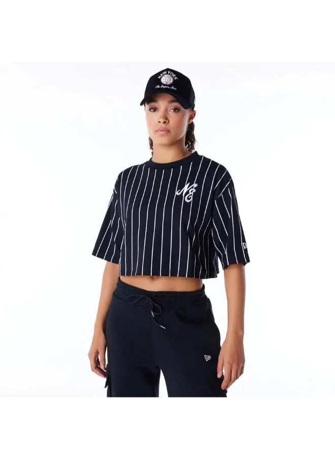 نيو ايرا Pinstripe Logo T-Shirt