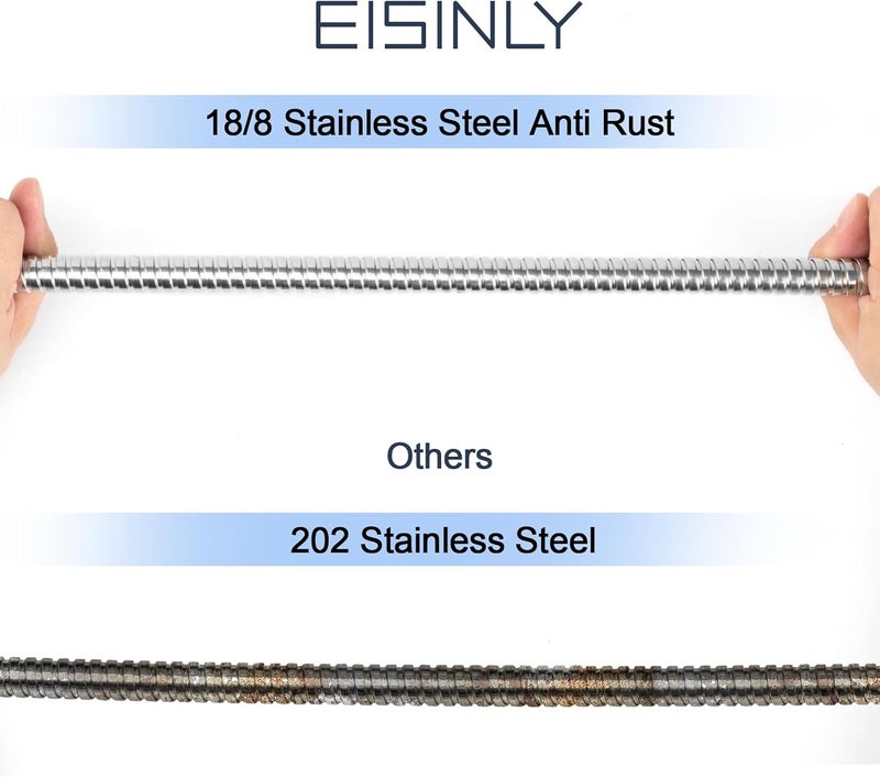 Eisinly Shower Hose, 79 Inches Extra Long Stainless Steel Handheld Shower Head Hose with Brass Insert and Nut, Flexible, Brushed Nickel - Image 5