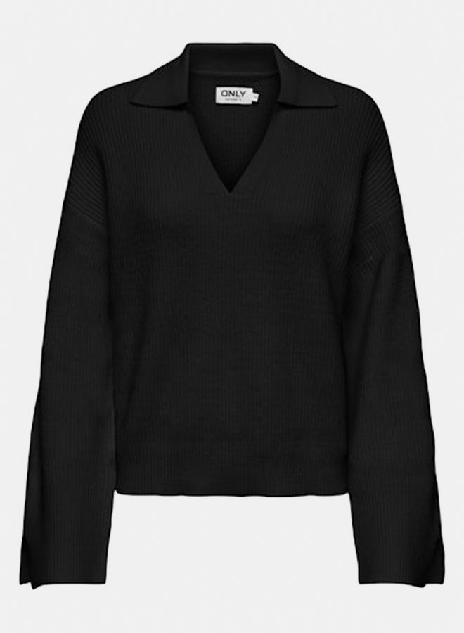ONLY Womens Monna Longsleeve Knitted Polo - Image 1