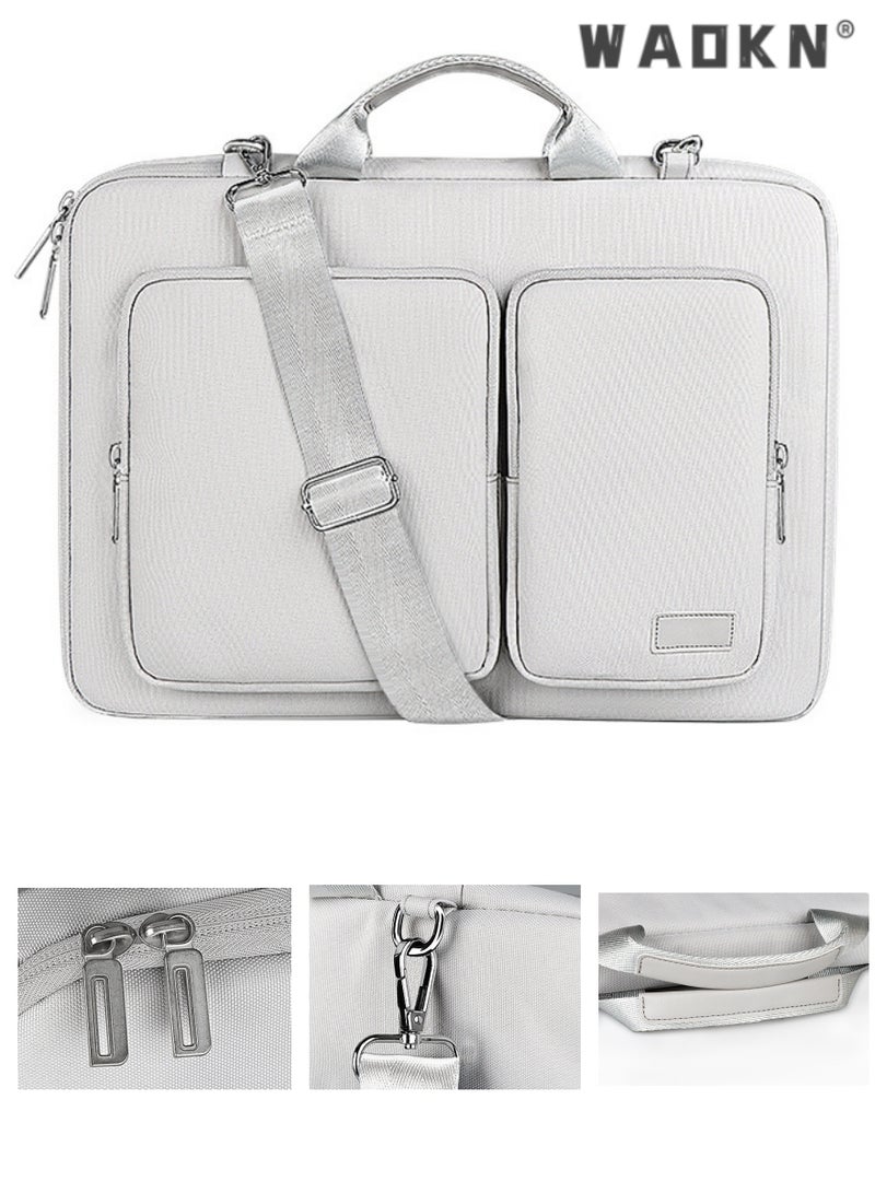 WAOKN 15.6 Inch Laptop Bag Lightweight Computer Bag Travel Business Briefcase Water Resistance Shoulder Messenger Bag Business Briefcase College 14-15.6 Inch Laptop Carrier for Men and Women Work Office - Image 1