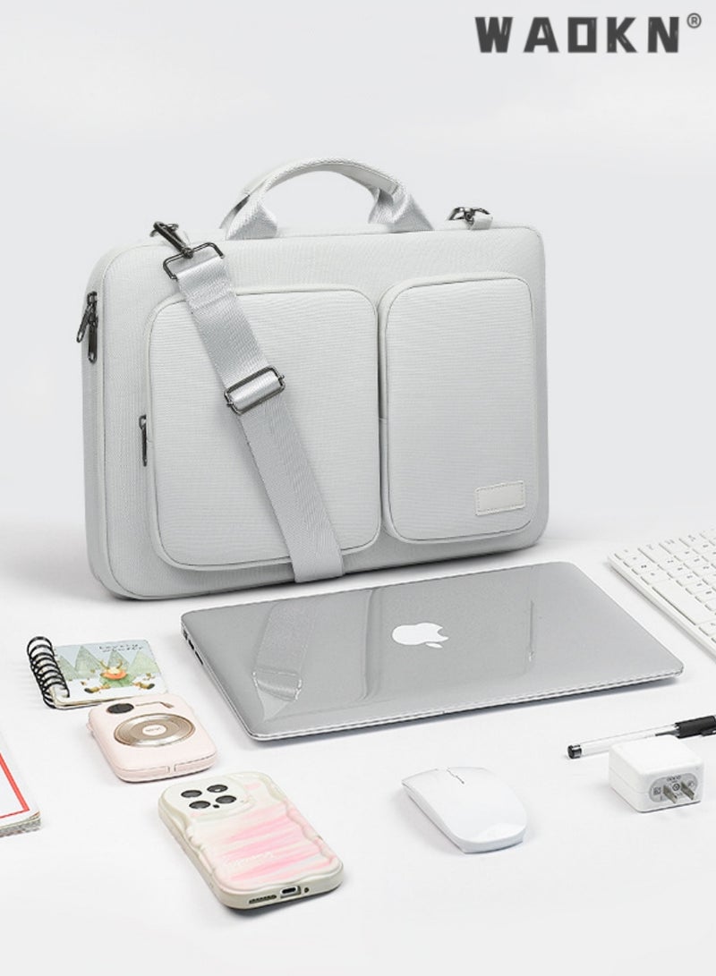 WAOKN 15.6 Inch Laptop Bag Lightweight Computer Bag Travel Business Briefcase Water Resistance Shoulder Messenger Bag Business Briefcase College 14-15.6 Inch Laptop Carrier for Men and Women Work Office - Image 5
