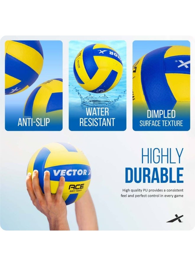 Vector X VECTOR X Ace Soft Touch PU Pasted Texture Surface Volleyball - Size: 4  (Standard, Pack of 1) - Image 3