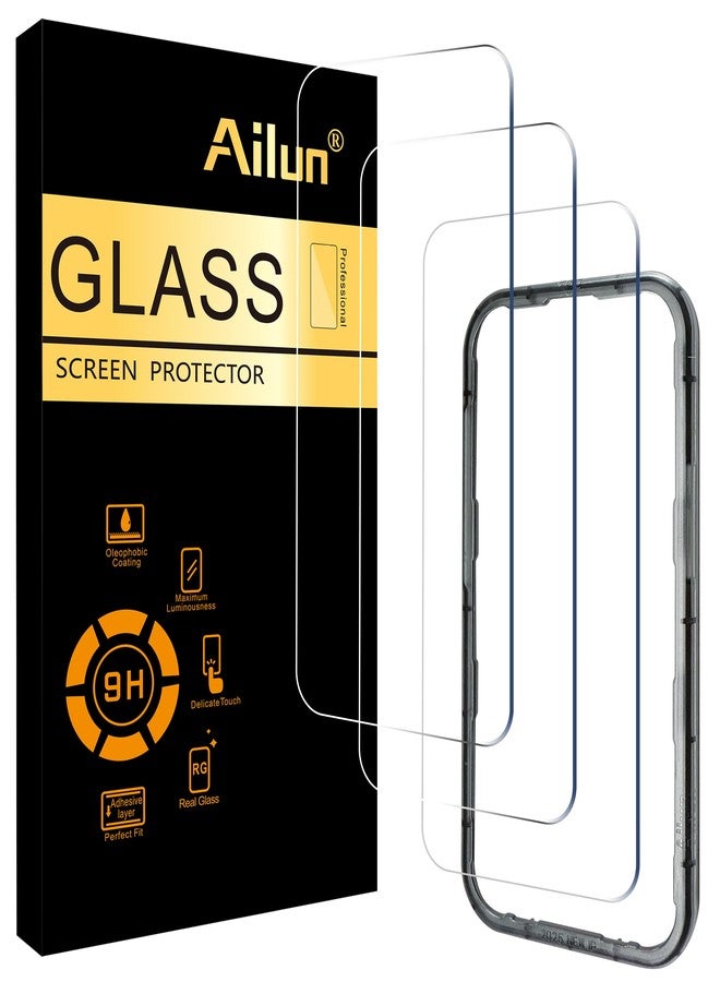 Ailun 3 Pack Screen Protector for iPhone Air [6.5 inch] with Installation Frame, Tempered Glass, Sensor Protection, Dynamic Island Compatible, Case Friendly[Not for iPhone 17/17 Pro/17 Pro Max] - Image 1