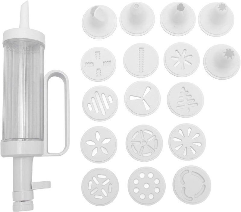 Cookie Press Set, Multifunctional Biscuit Press Maker with Piping Tips, 27cm - Easy to Use, Durable ABS Construction, Ideal for Creative Baking and Decoration - Image 1