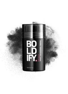 Boldify Hair Fibers (12G) Fill In Fine And Thinning Hair For An Instantly Thicker & Fuller Look - Best Value & Superior Formula -14 Shades For Women & Men - Black  - Image 1