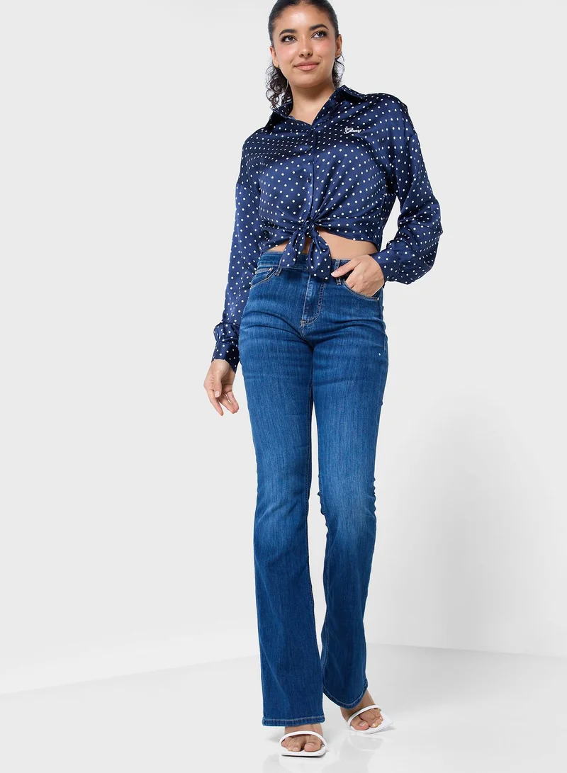 GUESS Polka Dot Button Down Shirt