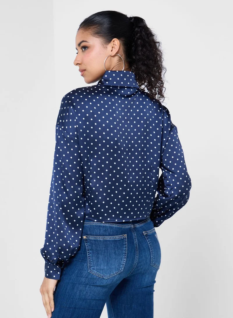 GUESS Polka Dot Button Down Shirt