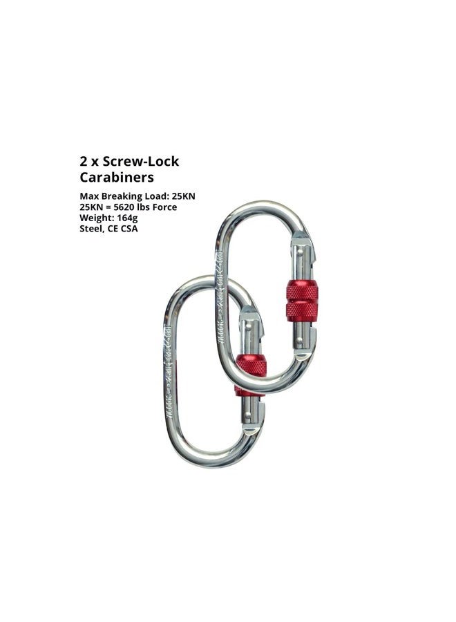 Flife Aerial Silk Dance Rigging Hardware Kit Rescue Figure 8 & Rope Swivel & Steel Carabiners - Image 4